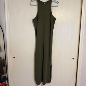 Old Navy Olive Green Midi Dress